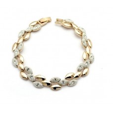 18K Gold Plated Two Toned Bracelet